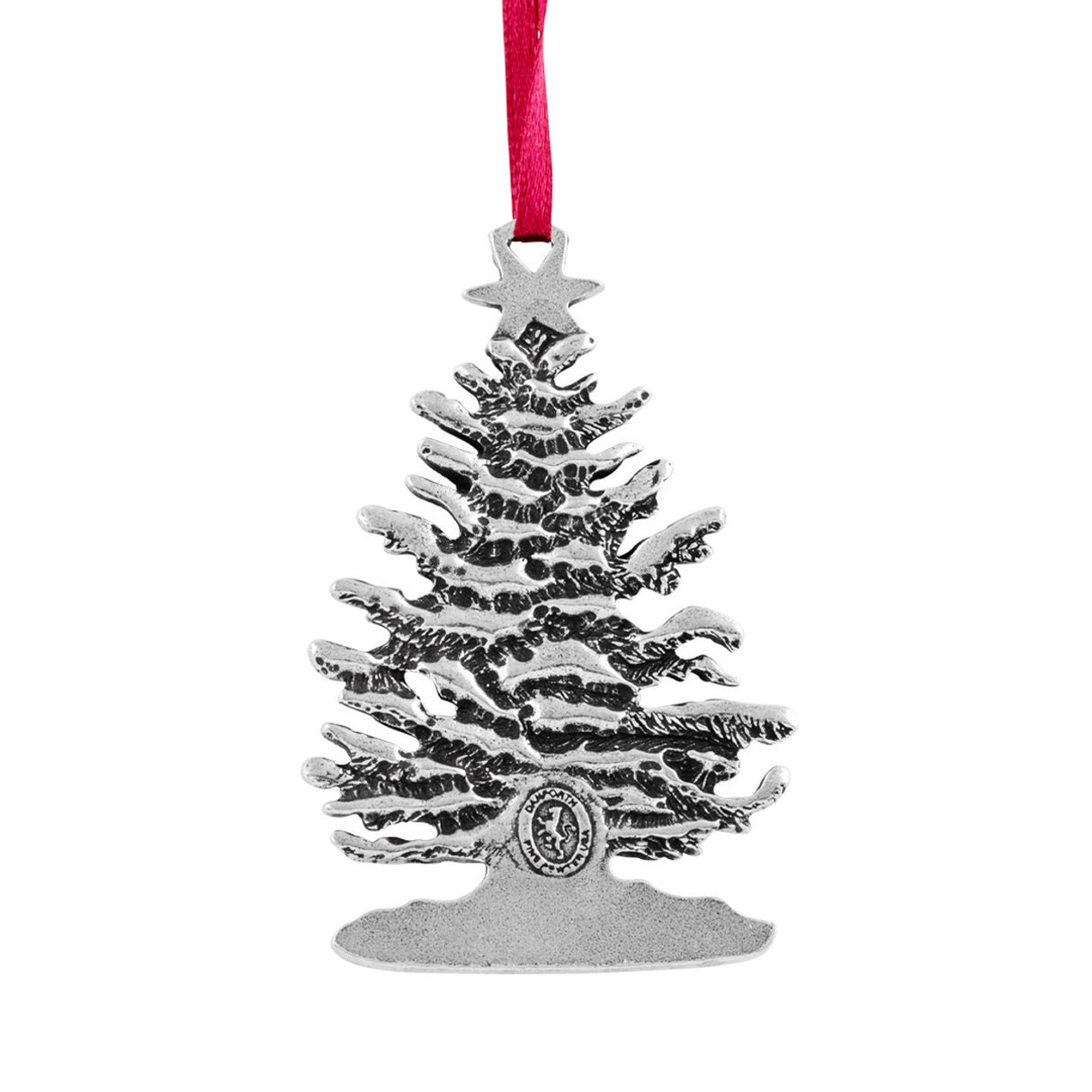 Snowy Tree Pewter Ornament