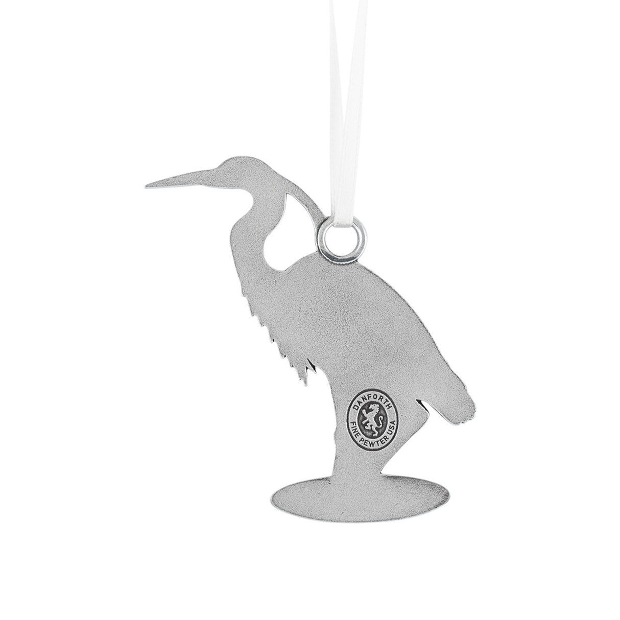 Blue Heron Pewter Ornament