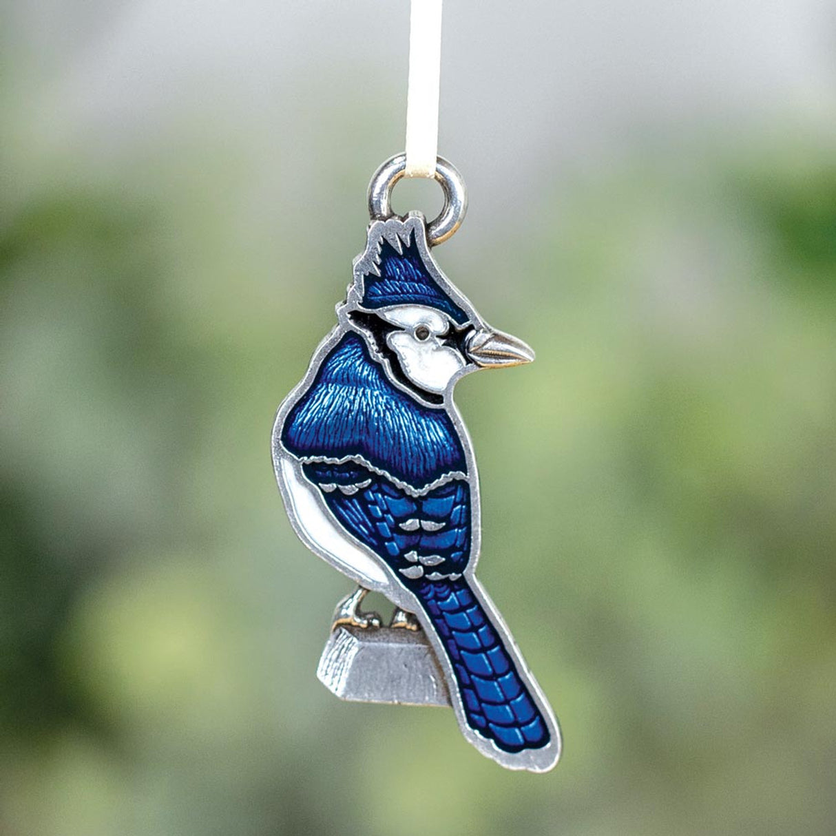 Blue Jay Pewter Ornament