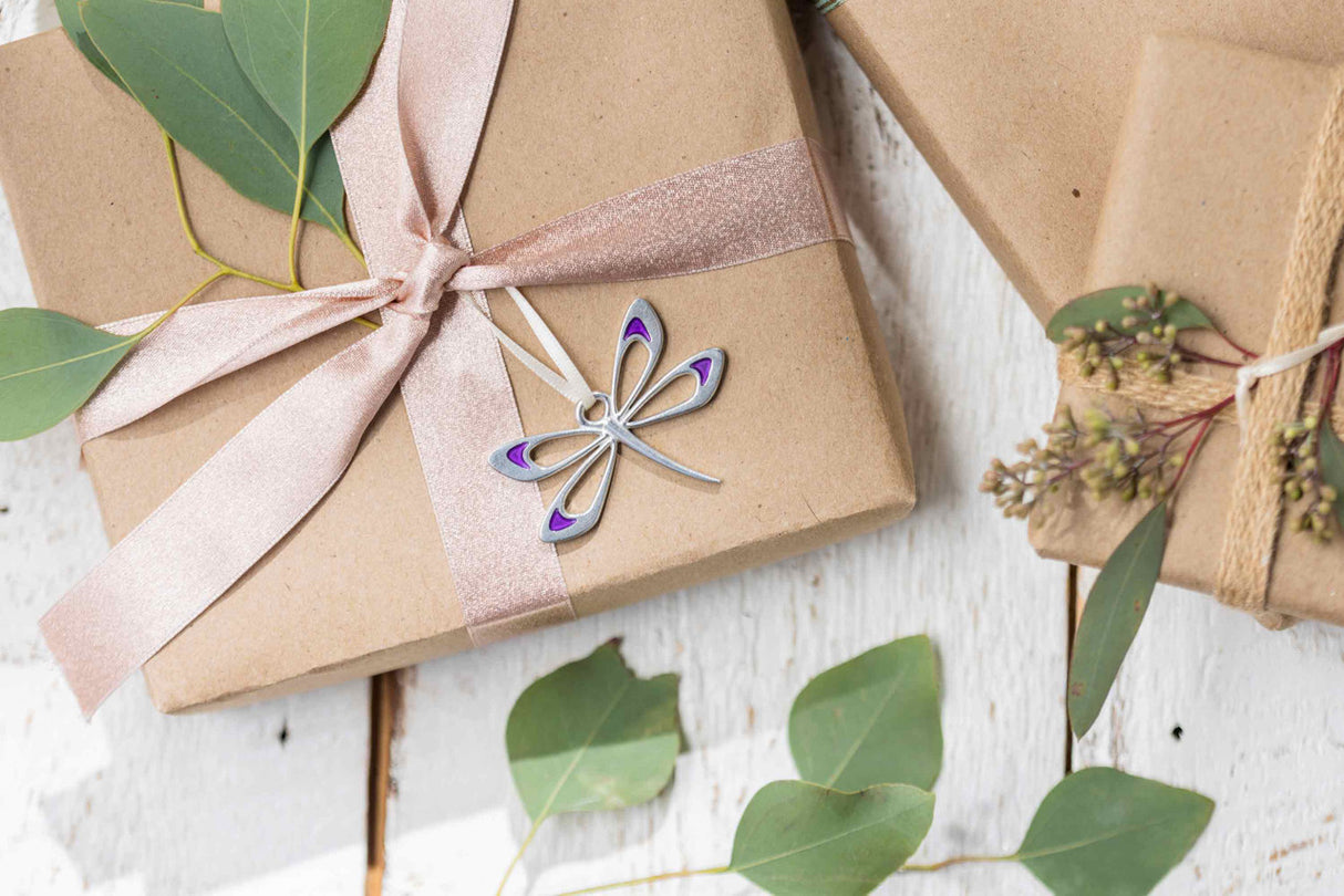 Haiku Dragonfly Pewter Ornament