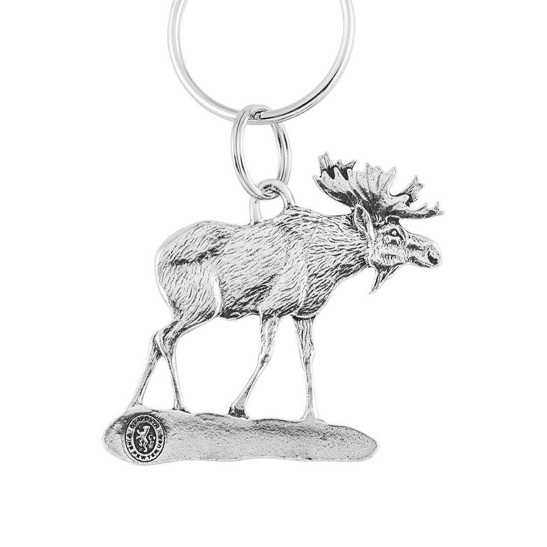 Moose Pewter Keyring