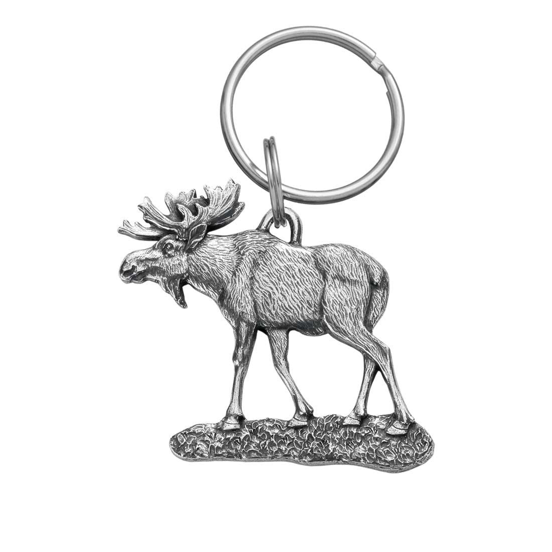 Moose Pewter Keyring