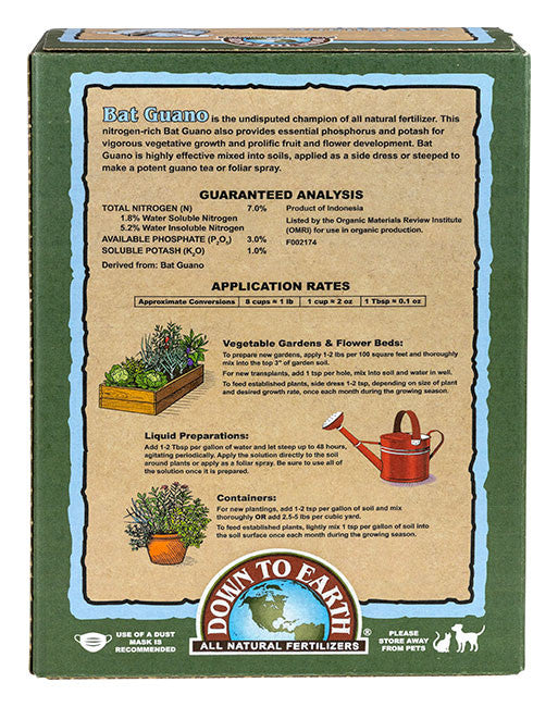 Bat Guano 7-3-1 Fertilizer 5lb