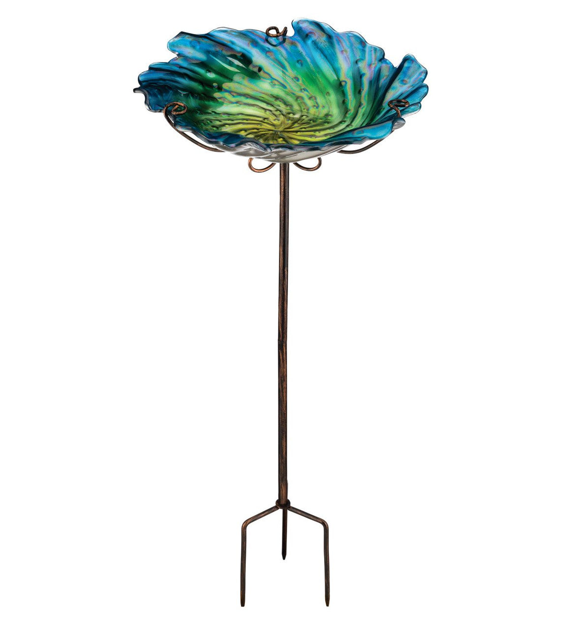 Birdbath/Feeder Stake - Blue