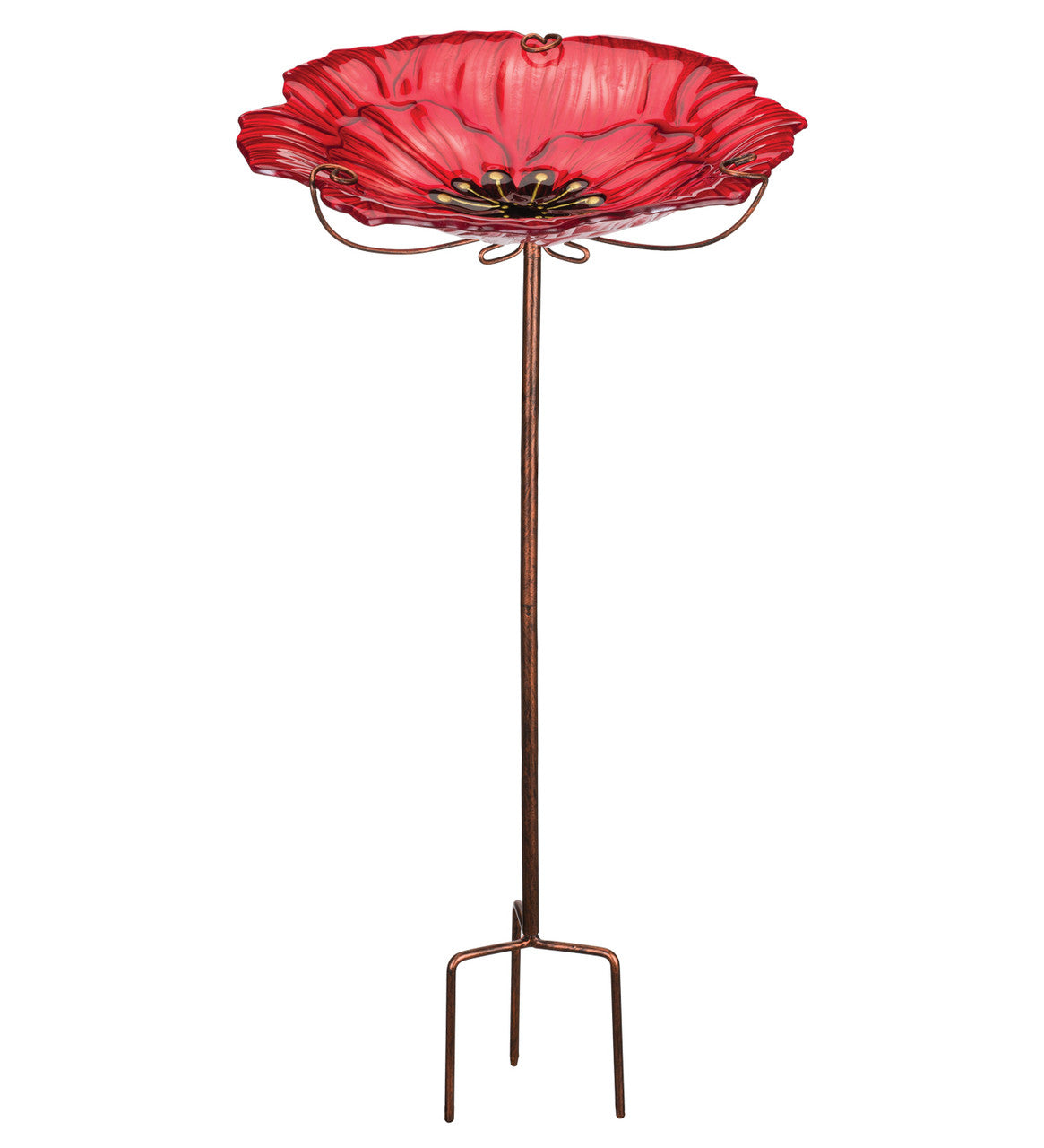 Birdbath/Feeder Stake - Poppy