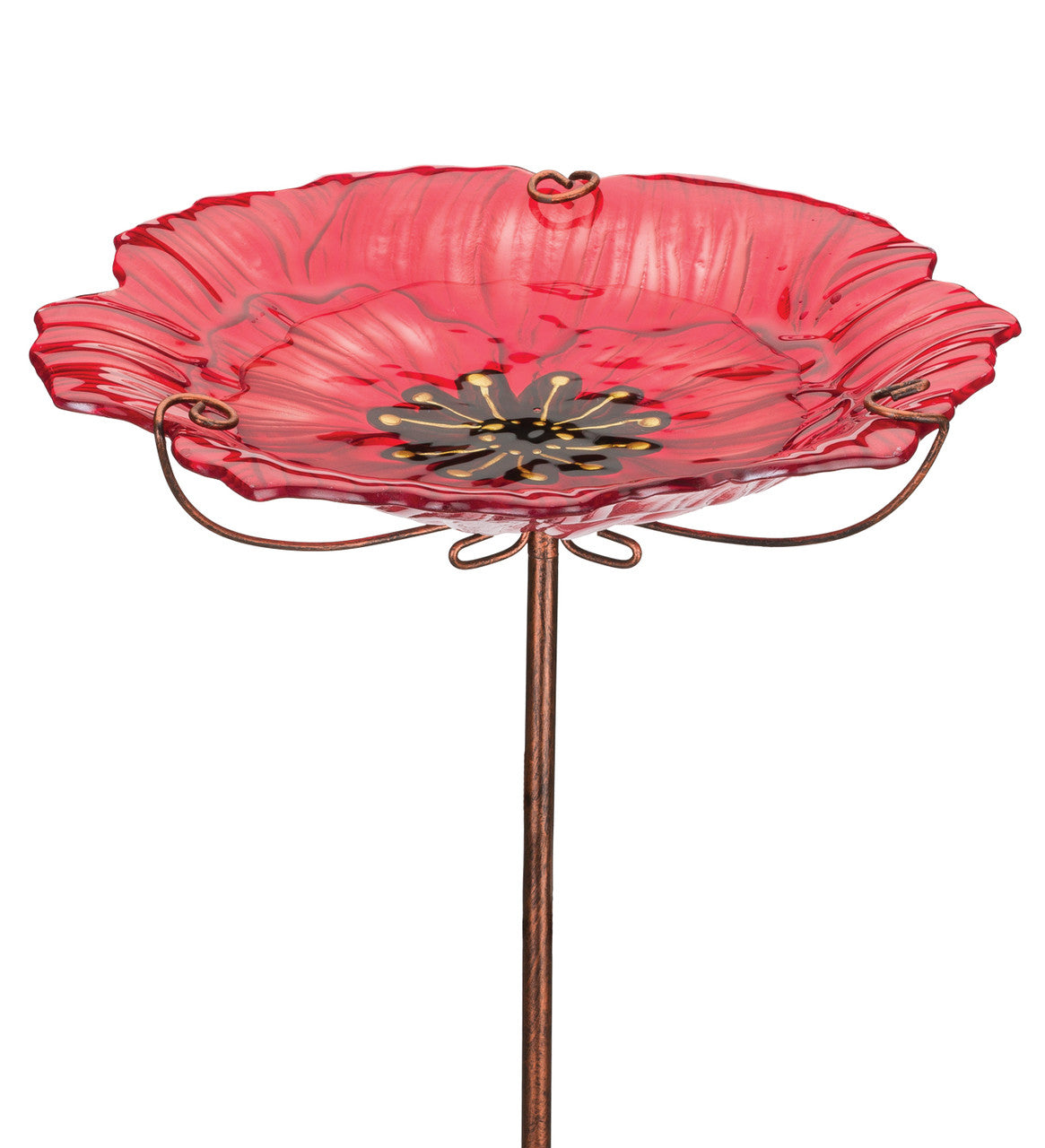 Birdbath/Feeder Stake - Poppy
