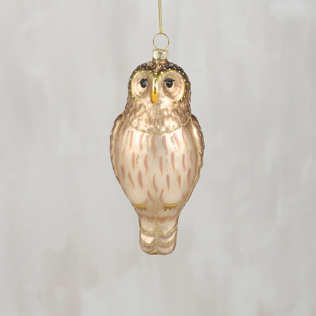 Glass Screech Owl Ornament