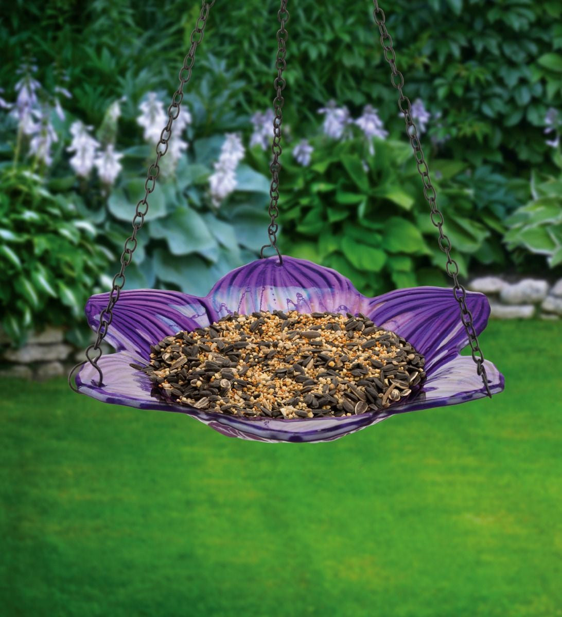 9" Hanging Bird Feeder - Flower