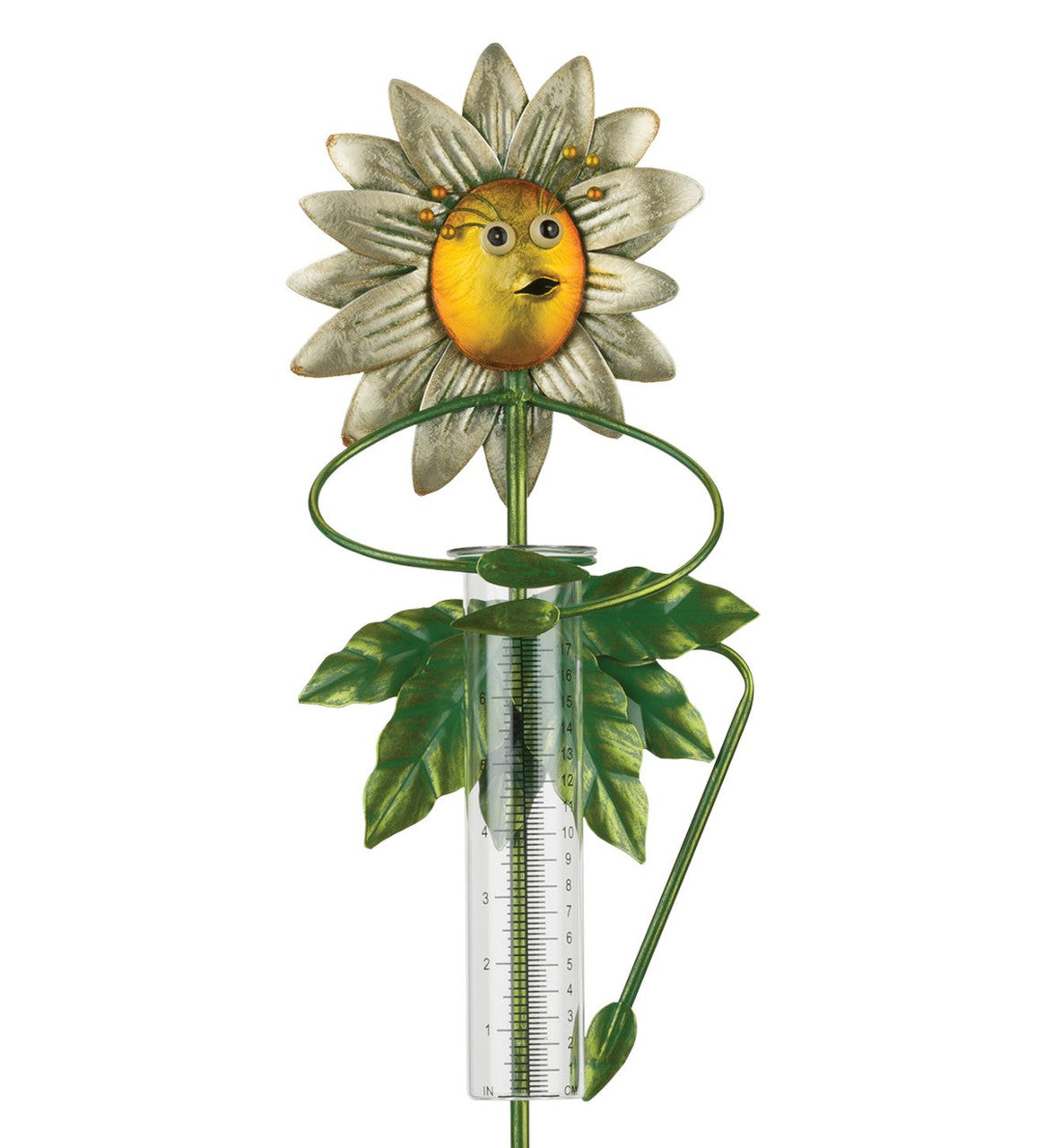 Be Jolly Rain Gauge Stake - Sunflower