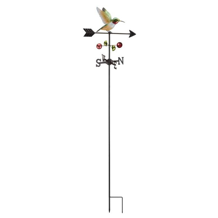 the full height of the hummingbird weathervane stake