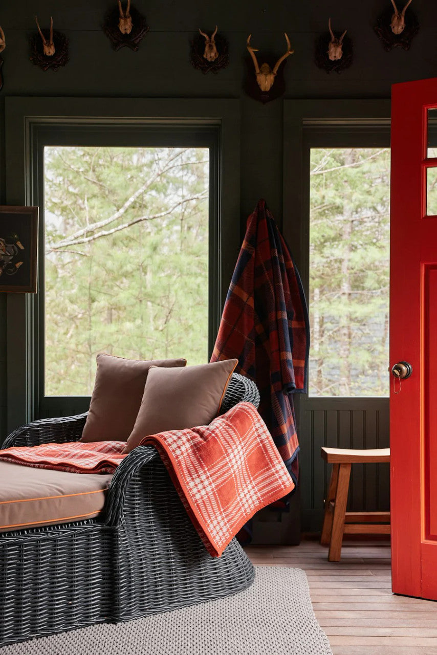Desert Red Plaid Blanket