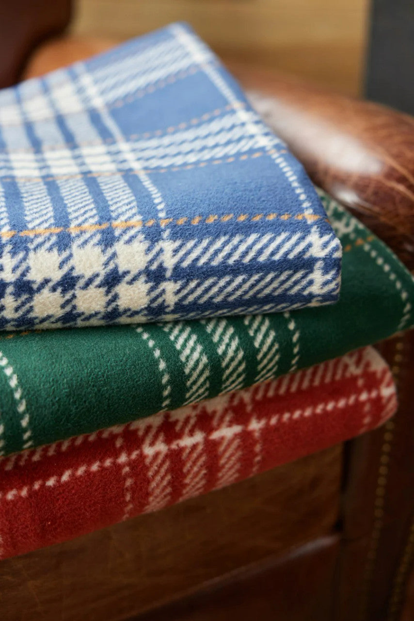Vintage Blue Plaid Blanket