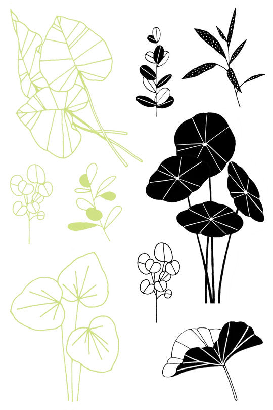 a close up of the glowing garden temporary tattoo art showing the delicate detail of the art