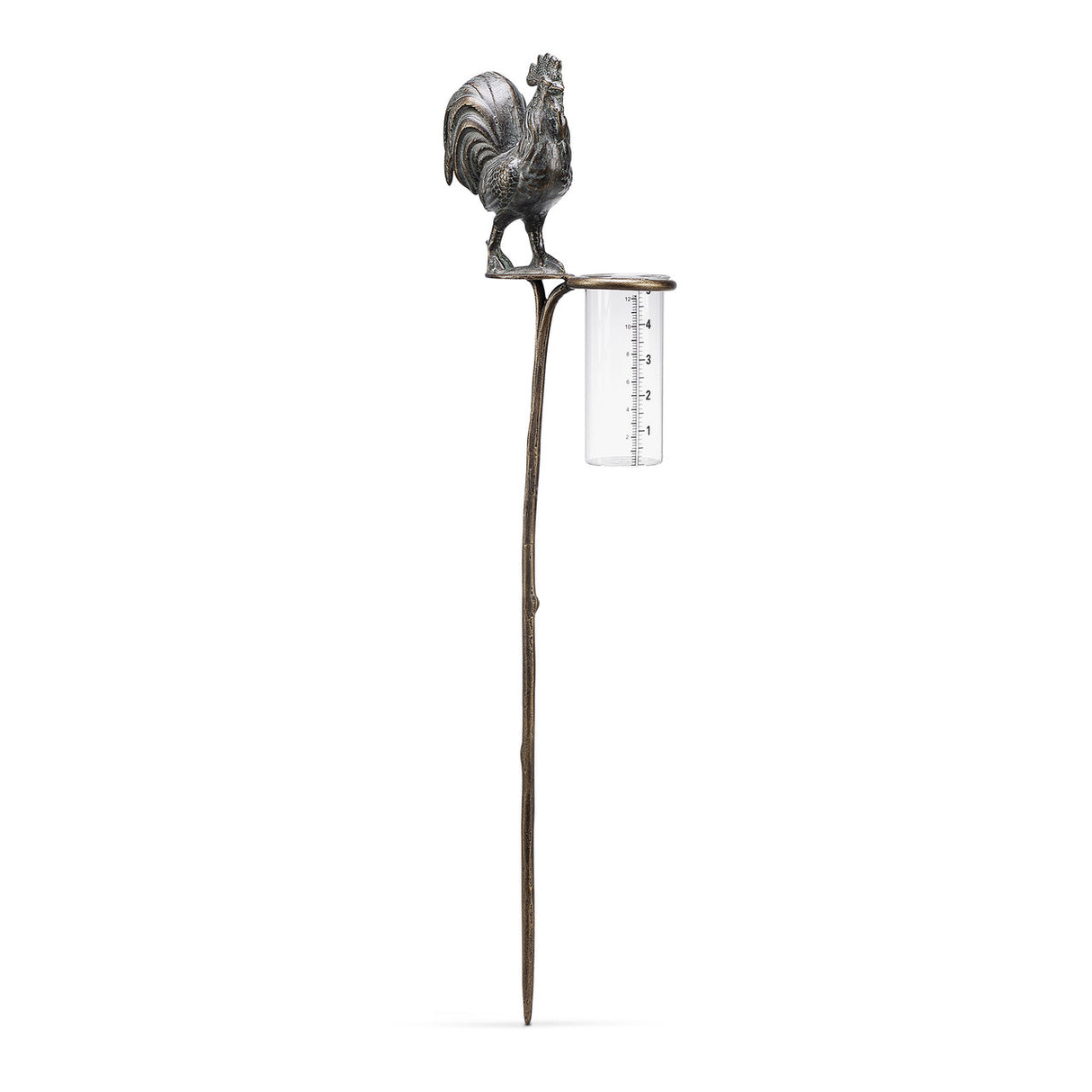 Rooster Rain Gauge Garden Stake