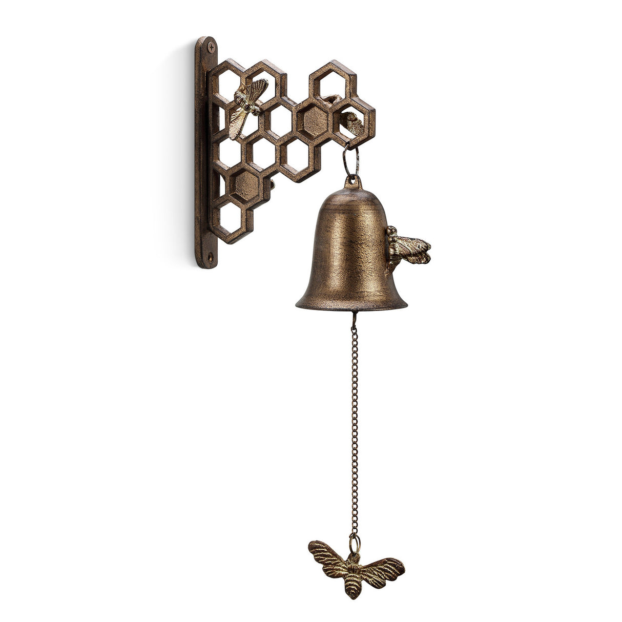 Honeycomb and Bees Wall Mounted Bell