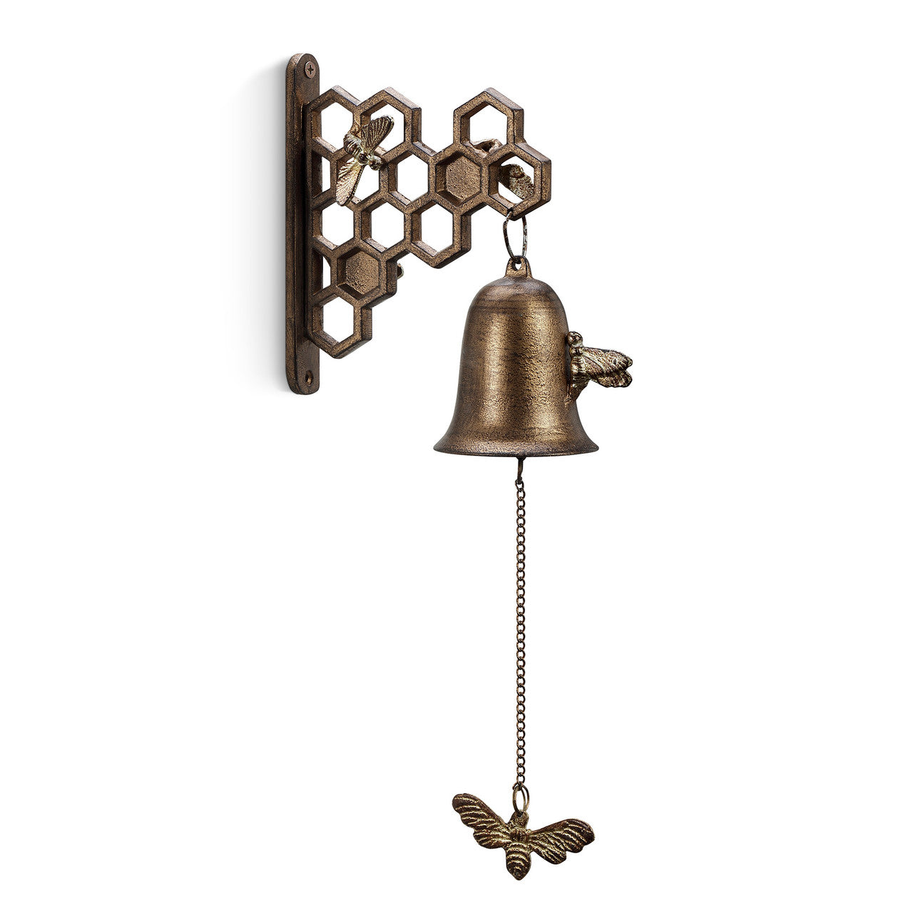 Honeycomb and Bees Wall Mounted Bell