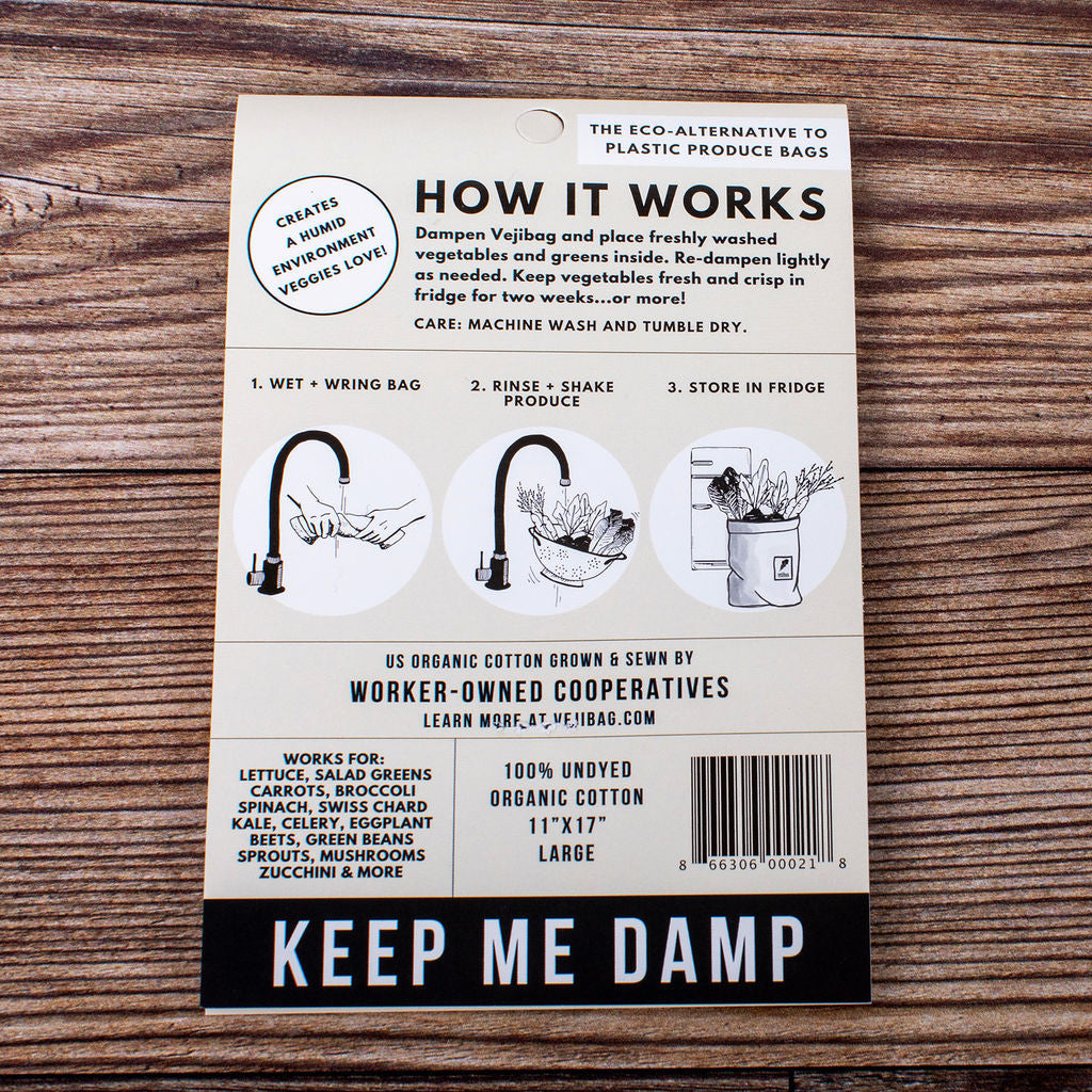 Vejibag - 11" X 12" - Standard - Vegetable Crisper Bag