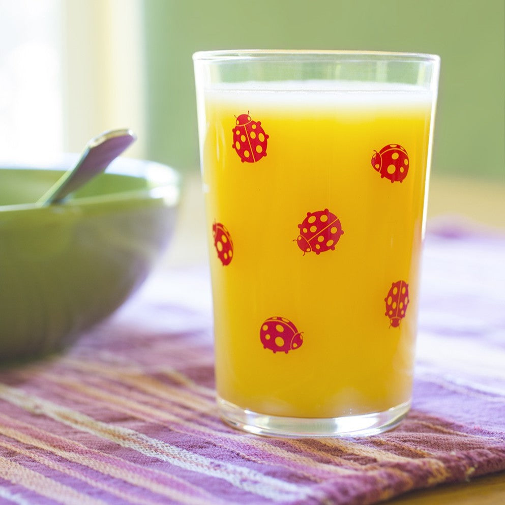 Vintage 7 oz Juice Glass - Ladybug