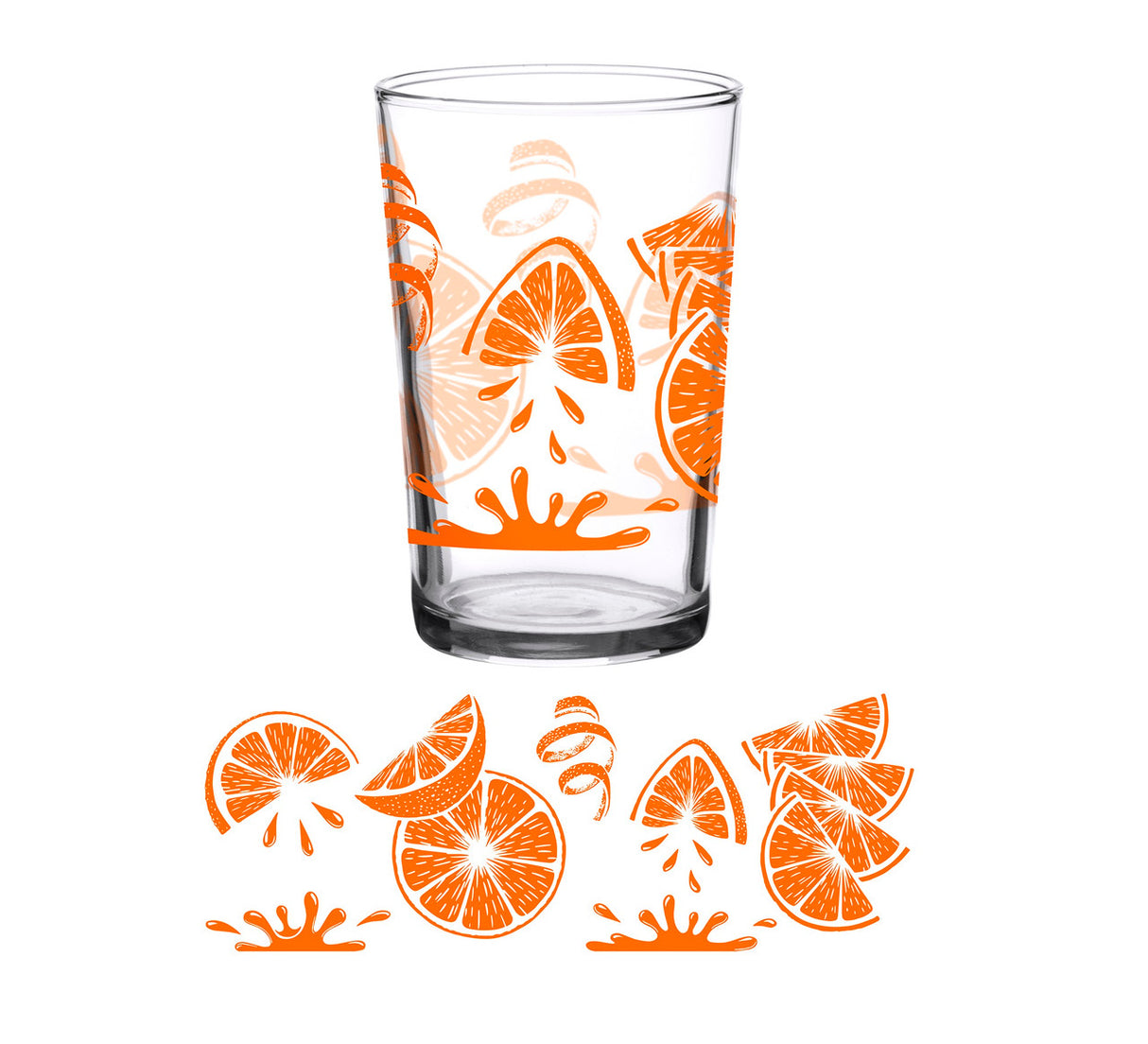 Vintage 7 oz Juice Glass - Orange