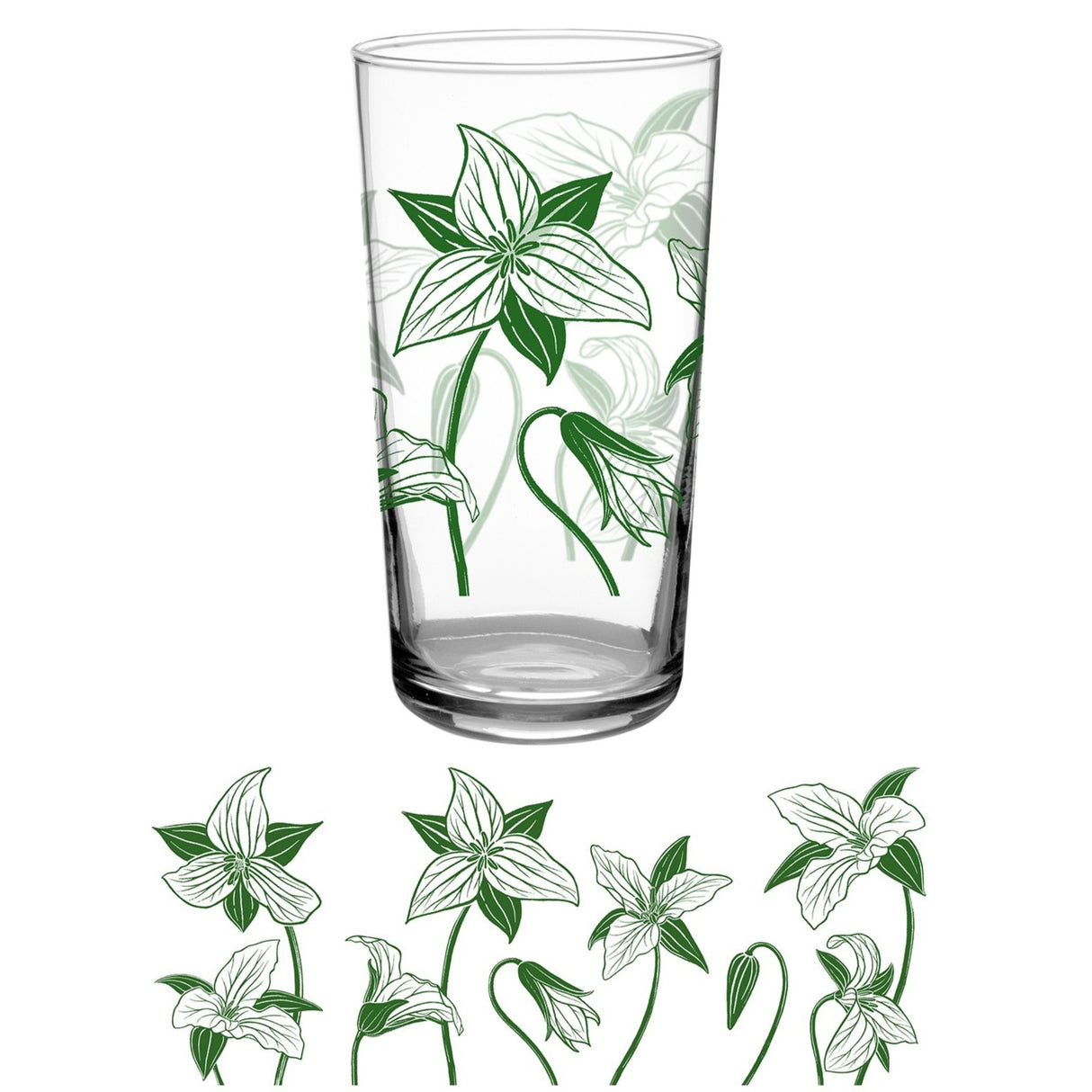 Vintage 16 oz Glass - Trillium