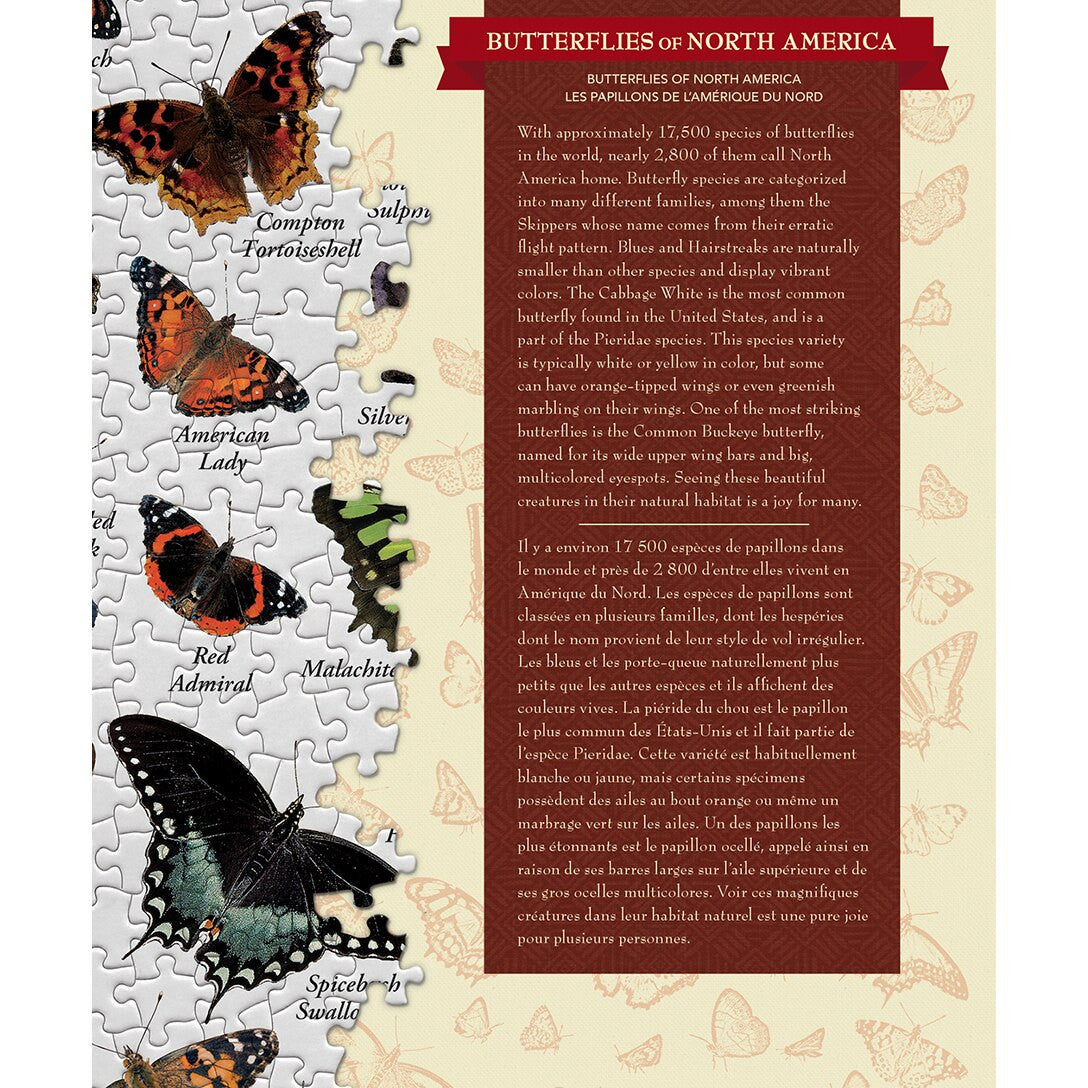 Field Guide - Butterflies of North America 1000pc Puzzle