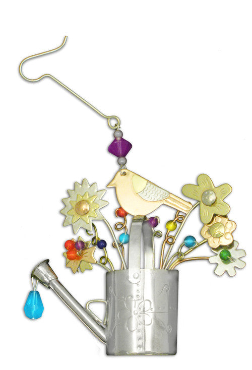 Bird Watering Can Ornament