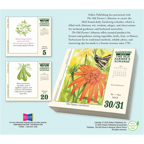 The Old Farmer’s Almanac – Gardening 2026 Daily Calendar