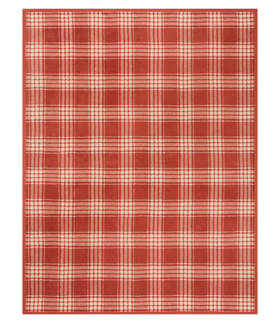 Desert Red Plaid Blanket