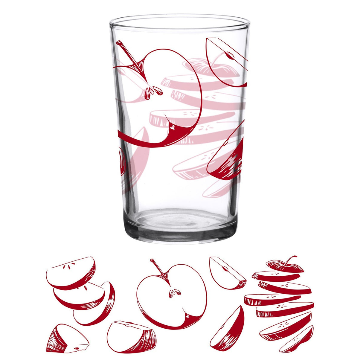 Vintage 7 oz Juice Glass - Apple