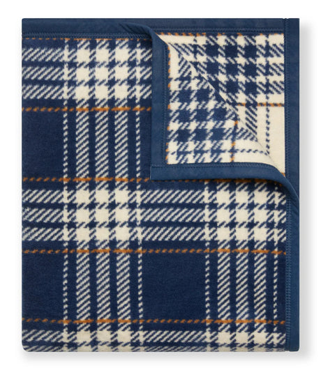 Vintage Blue Plaid Blanket