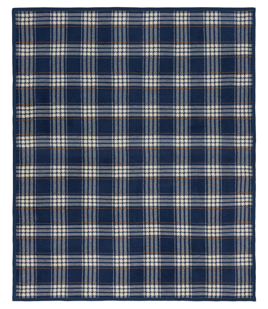 Vintage Blue Plaid Blanket