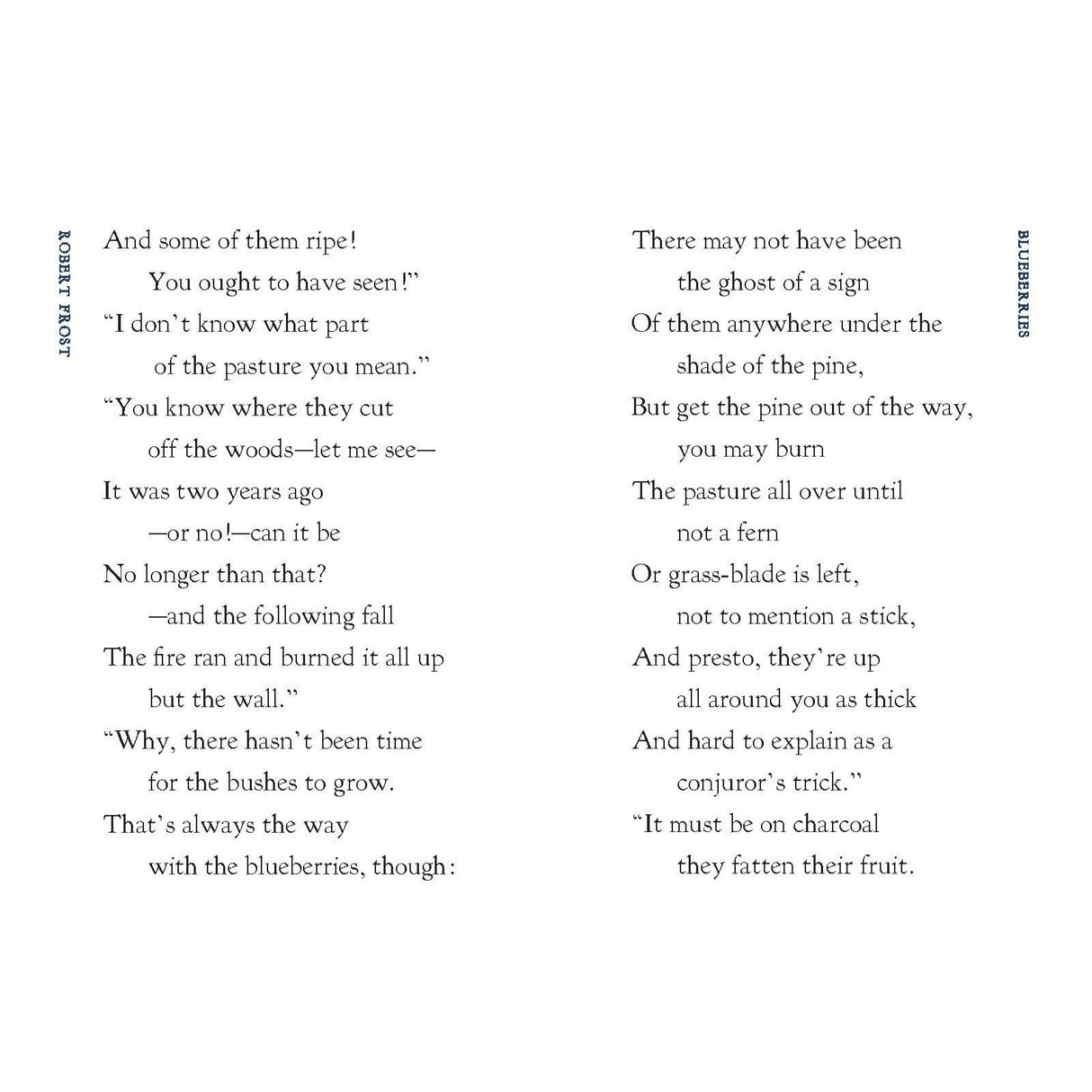 Blueberries by Robert Frost