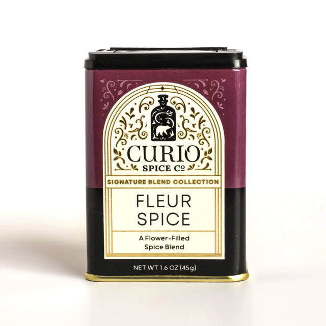 the fleur spice tin against a white background