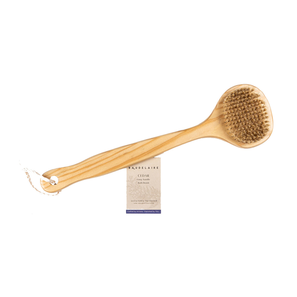 the 13" long handle cedar bath brush