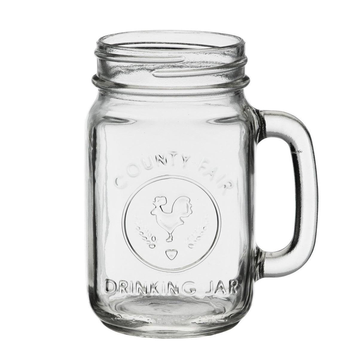 County Fair Drinking Jar 16oz Clear