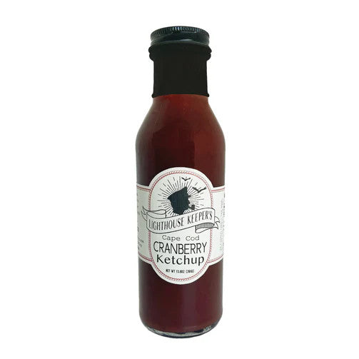 a glass bottle of Cape Cod Cranberry Ketchup