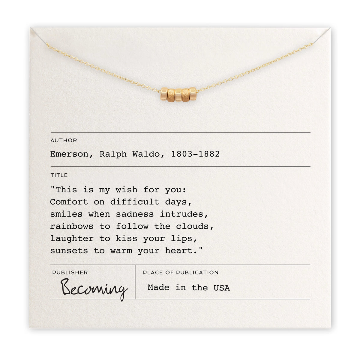 Emerson My Wish for You Necklace - Silver or Gold
