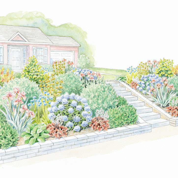 Colorful Slope Garden Plan