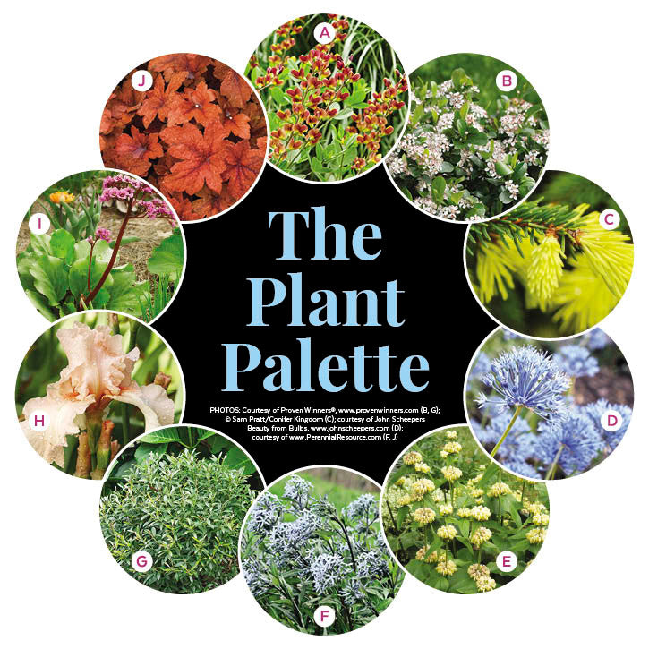 Colorful Slope Garden Plan