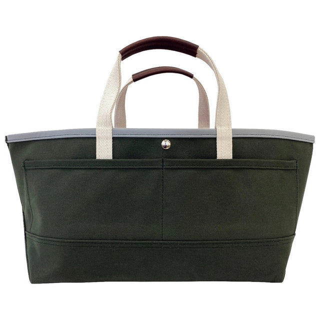 a back view of the tote and its spacious pockets