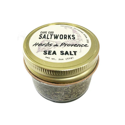 a jar of herbs de provence sea salt