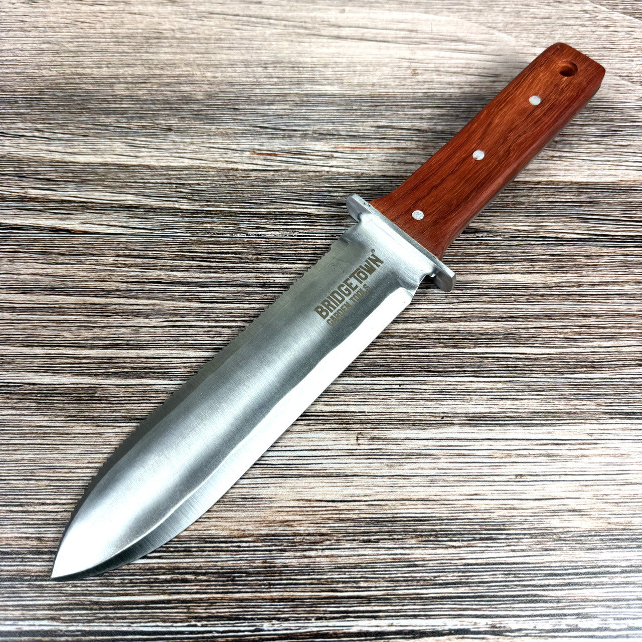 12.25" Hori Hori Japanese Gardening Knife with 7" Blade, Full Tang, Rosewood Handle