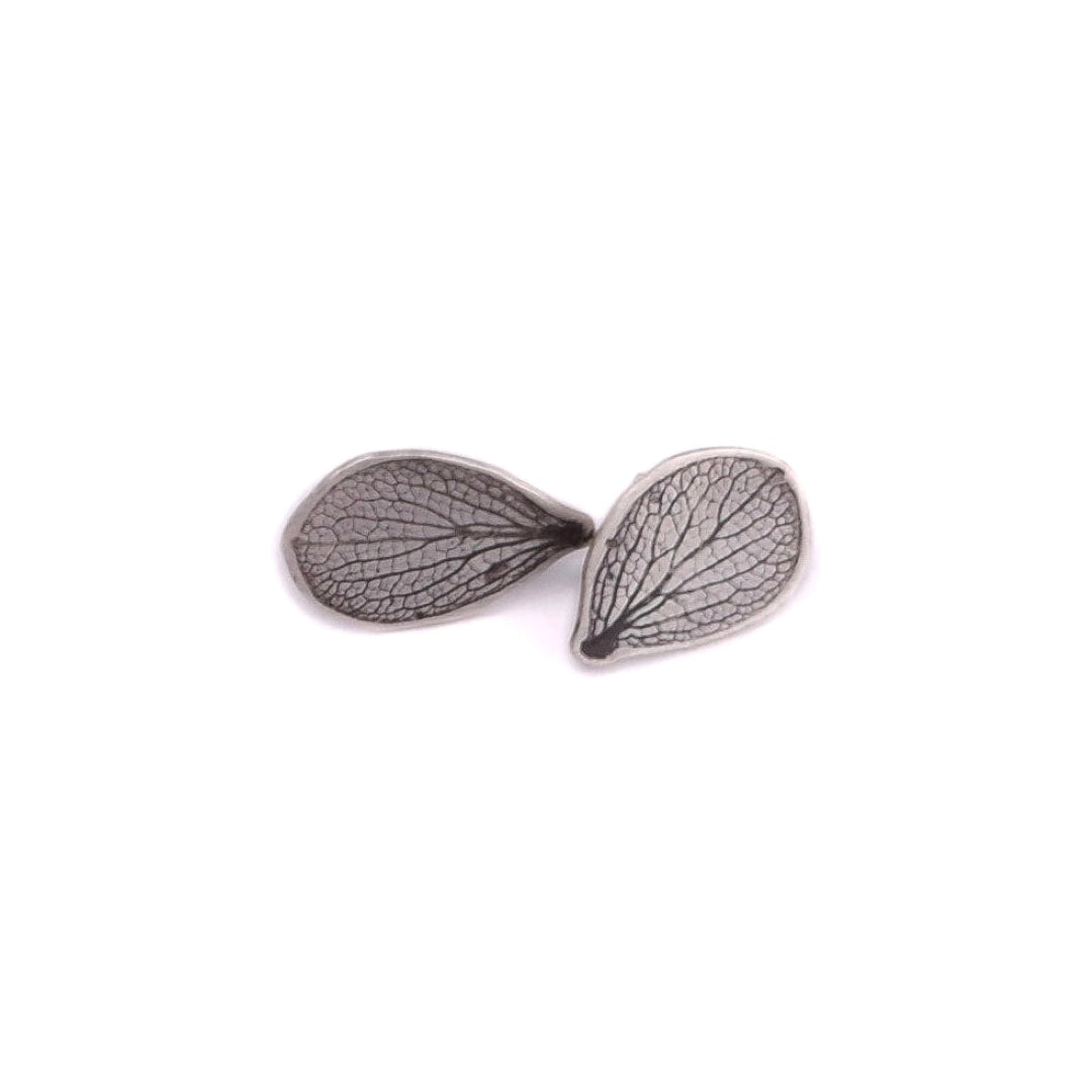 Pressed Hydrangea Studs - Brass or Silver
