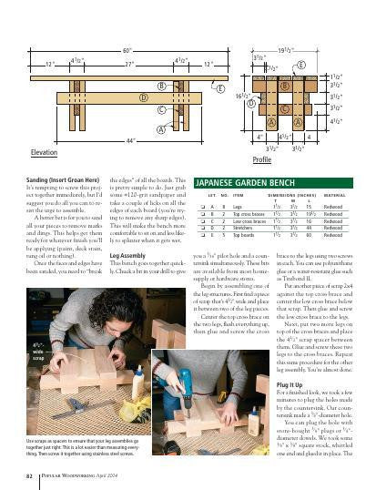 Japanese Garden Bench Project Plan