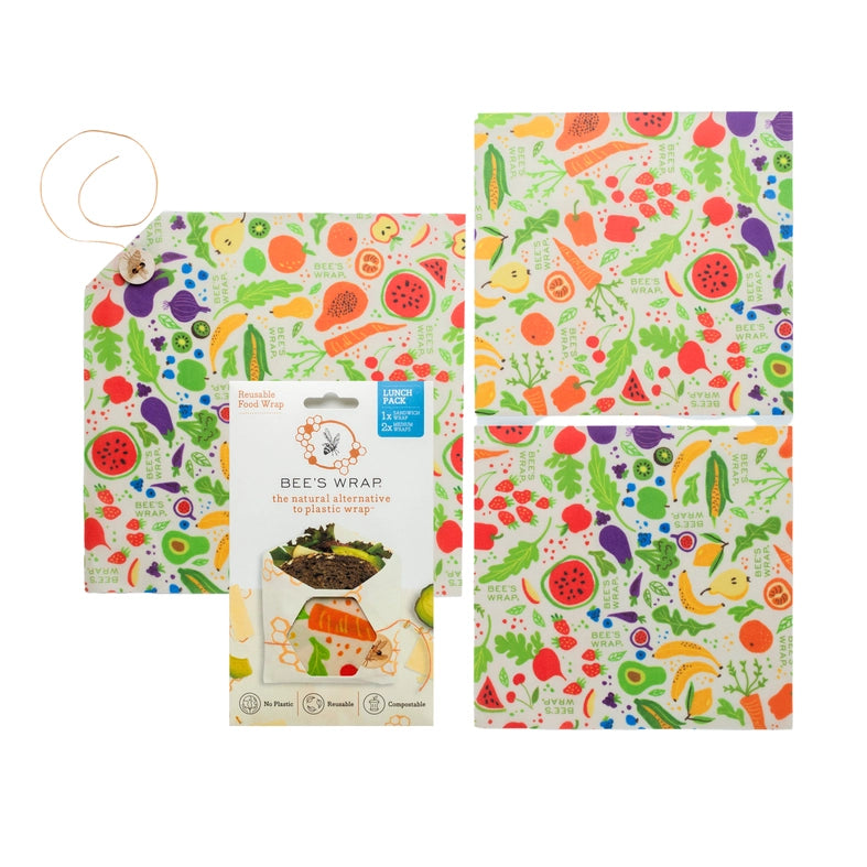 Bee's Wrap Lunch 3 Pack - Garden Party Print