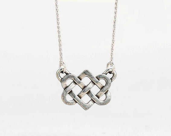 Pewter Love Knot Necklace