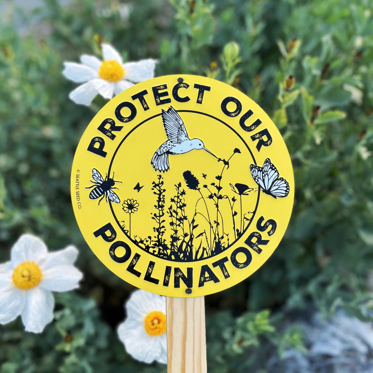 Protect Our Pollinators Metal Garden Sign
