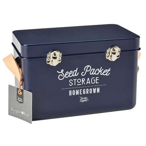 Seed Packet Storage Tin - Blue