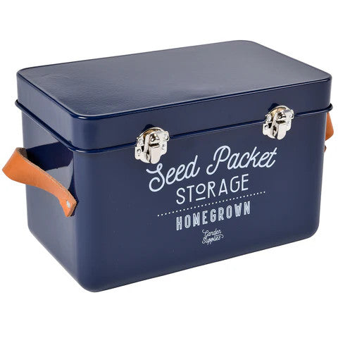 Seed Packet Storage Tin - Blue