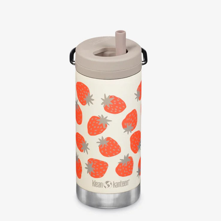 12 oz Insulated Water Bottle with Twist Cap - Strawberries